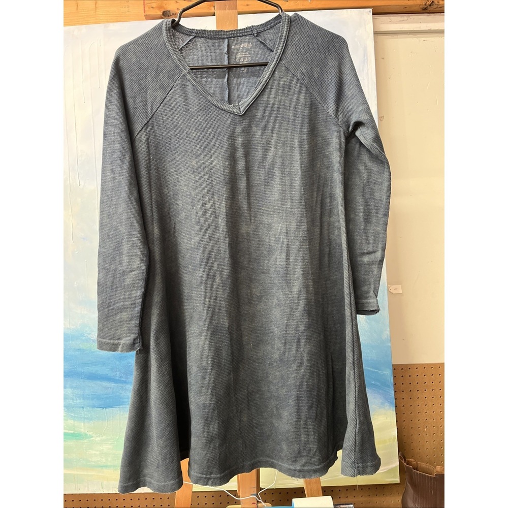 Natural Life Boho Thermal Gray Tunic Shirt Small